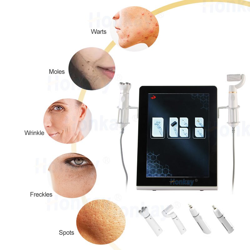 Desktop Plasma and Focused Ultrasonic 2 in 1 Plasma Pen Salon Care Beauty Machine for Skin Repair Acne Treatment